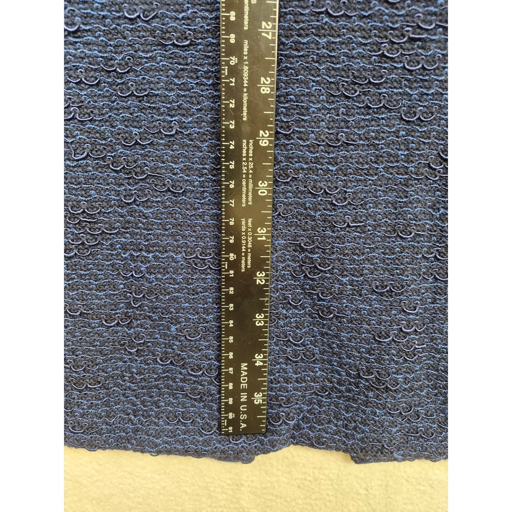 St John Dress Womens Size 10 Tweed Knit Navy Blue Textured Professional - Picture 12 of 16